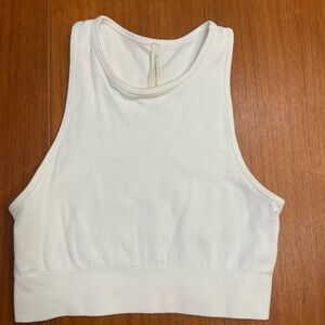 The Group by Babaton White Ribbed Tank Top